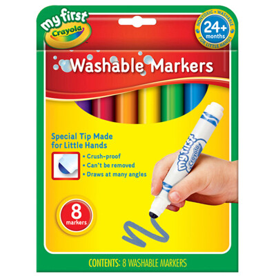 

painted children music (Crayola) painting tools brush pencil diy toys 8-color round children easy to grasp can wash watercolor pen 81-1324