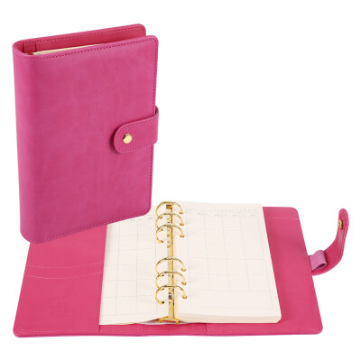 

Morning light  & G APYH2B18 48K candy color loose-leaf coil leather leather surface diary notebook 73 pages rose red