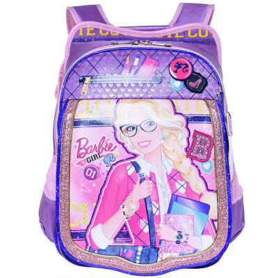 

Barbie Children&39s Bag Primary School Student&39s Bag Women&39s Simple Cartoon Bag 1-Year Grade Backpack BB8070B Purple