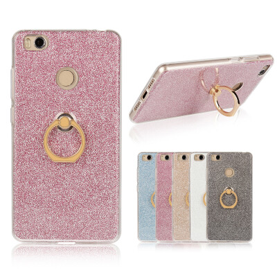 

MOONCASE 2 in 1 Glitter Bling Prints Flexible Soft TPU Protective Case Cover with Ring Holder Kickstand for Xiaomi Mi 4S