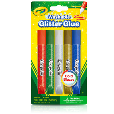 

Окрашенные Crayola (Crayola) инструменты для рисования diy toys 5 цвет может быть вымыт грубой головкой щеткой пером флеш-клей 69-3522