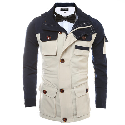 

Within Zipper Fight Color Multi-bag Mens Jacket Coat