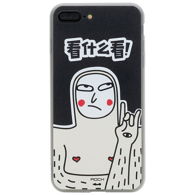 

Locke ROCK Apple 7plus 8plus phone shell iphone7 8plus protective sleeve illustrator personality frosted hard shell new youth series love