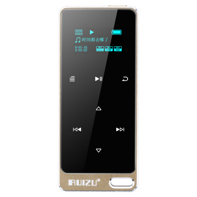 

Rui RUIZU X05 16G gold touch button design lossless MP3 player