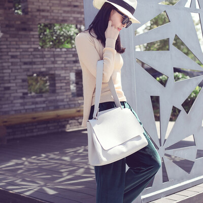 

New Arrival Women Bucket Bag PU Leather Solid Color Women Shoulder Bags Autumn Winter Style Big Bag 5 Colors
