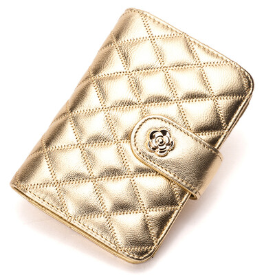 

DOODOO wallet women short paragraph sheepskin new small wallet Japanese&Korean style fan change coin bag D6965 treasure blue