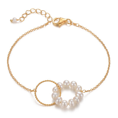 

Beijing Run Pearl Tie 2-5mm freshwater pearl bracelet S925 silver inlaid round white 16cm