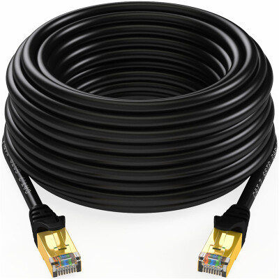 

Shanze (SAMZHE) CAT-705H Engineering Class 7 CAT7 Class Copper Plating Double Shield High Speed ​​Network Jumper 7 Type Finished Cable Network Cable Black 5 m