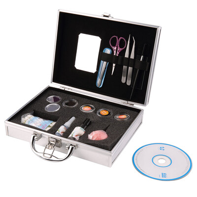 

Professional False Extension Eyelash Glue Brush Kit with Case Box Salon Tool