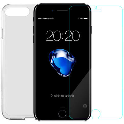 

Chick Mocha iphone7plus mobile phone shell protective case phone case protective cover all-inclusive silicone anti-drop soft shell Apple 7plus HD steel film shell package