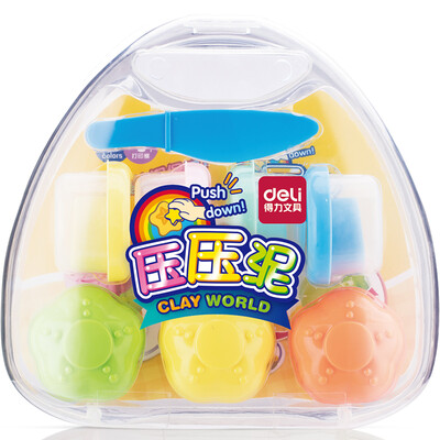 

Effective deli 6470 fun color mud pressure mud food mold 4 color boxed