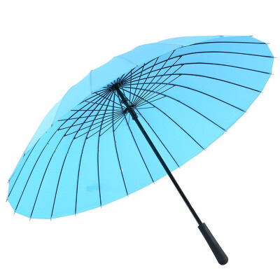 

The United States&the amount of 24 water flowering sunny umbrella creative woman long handle wind umbrella M5013 sky blue