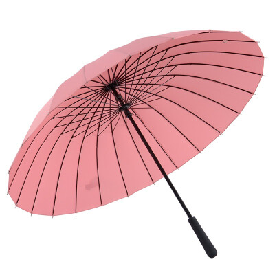 

【Jingdong Supermarket】 Mei degree 24 bone water flowering sunny umbrella creative woman long handle wind umbrella M5013 leather pink