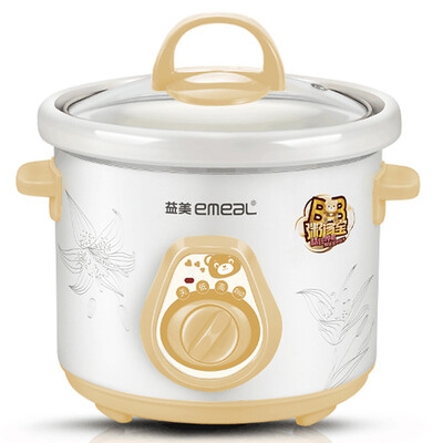 

Yimei EMEAL electric cooker white porcelain mini bb soup pot bird&39s nest stew pot baby porridge pot 1L YM-A10