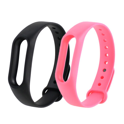 

The weather is good Mimi bracelet 2 instead of changing the wristbands 2 pieces suitable for millet intelligent heart rate bracelet 2 sports wrist strap non-original black pink