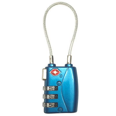 

Xin Qin customs lock lock travel trolley TSA wire padlock blue