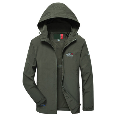 

3 Colors Men Jacket Water Roof Thick Autumn Jackets Fashion Full Sleeve Hooded Cheap Clothing