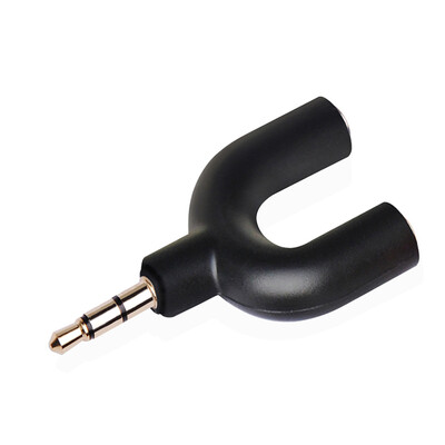 

Ferguson cabos F08806 mobile phone headset splitter 35MM interface one two couple headset line double share computer audio adapter 1 minute 2 black