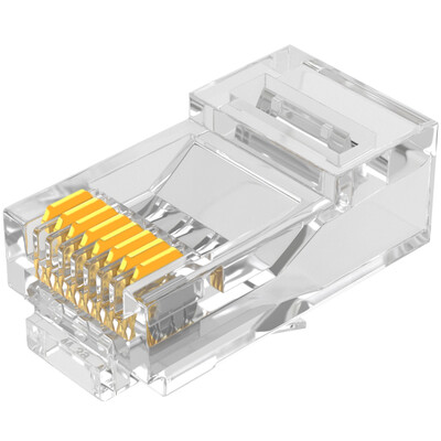 

Shanze SAMZHE SJ-6100 engineering six categories of network crystal head 6 RJ45 network crystal head 8P8C computer network cable connector Cat6 crystal head 100