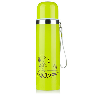 

Snoop SNOOPY bullet vacuum insulated cups portable men&women children cups 304 stainless steel green 500ML