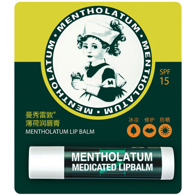 

Mentholatum (Mentholatum) Мята бальзам для губ 3.5g (SPF15 солнцезащитный крем увлажняющий бальзам для губ)