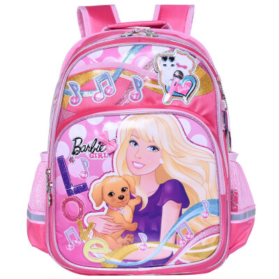 

Barbie Children's Bag Primary School Student's Notebook Women's Simple Cartoon Bag 2-Year Grade Backpack BB8090A Pink