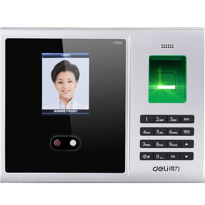 

Effective (deli) 33005 face fingerprint mixed identification attendance punch card machine