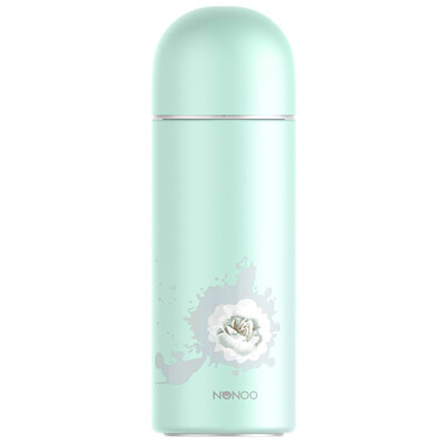 

NONOO stainless steel cold insulation cup portable leakproof cup water bottle fresh&lovely cup 260ml camellia blue