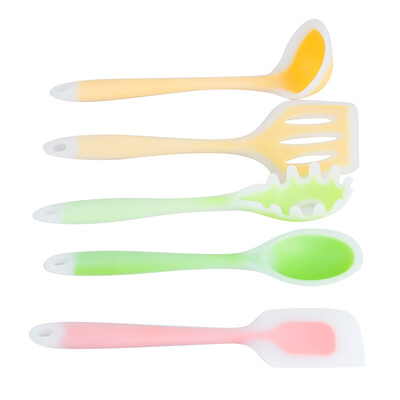 

5pcs/set Heat-Resistant Cooking Utensil Set Non-Stick Silicone Kitchen Tools 460246
