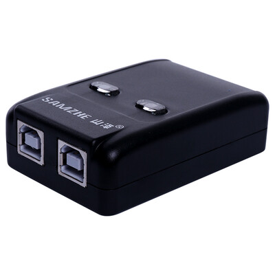 

Shanze (SAMZHE) BL-202W USB-принтер для совместного использования 2 в 2-портовый USB-переключатель вручную переключает более одного компьютера с общим принтером два из свободного диска