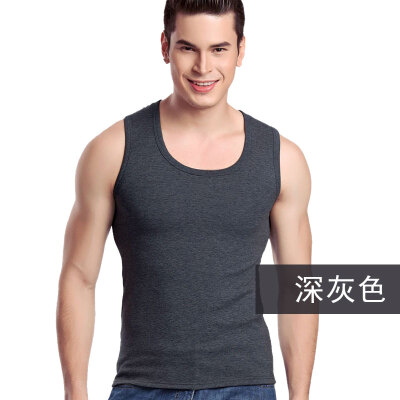 

Abdomen black vest thickened section singlets tank top male solid autumn winter tight sleeveless cashmere thermal undershirt men