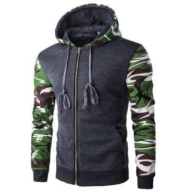 

Men's Leisure Camouflage Hoodie Cotton Jacket Coat