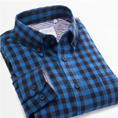 

2016 Men Shirt Long Sleeve Casual Plaid Shirts Slim Fit Fashion Male Camisa Masculina Colorful Shirt Men Casual Shirt Plus Size