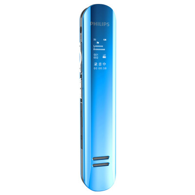 

Philips PHILIPS VTR5200 8GB learning conference interview double microphone digital recording pen blue