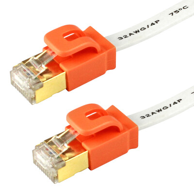 

(PowerSync) CAT7-GFIMG39 семь типов кабелей 3 метра Гигабитный плоский кабель экранированный позолоченный медный кабель лилия белый