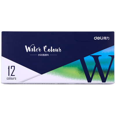 

Deli 73850 art painting watercolor paint 12 color boxed