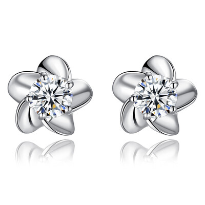 

Hao Supreme Silverware (HAOZHIZUN) Flowering earrings S925 Tremella nail female plum earrings flower jewelry jewelry