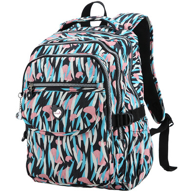 

MOMOgirl small shoulder bag ladies Korean tide leisure travel backpack large and medium students bag handbags M5328 black pattern