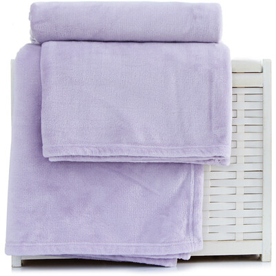 

SuLi plain good quality super soft flannel single blanket 150 × 200cm home office lunch four seasons universal cover blanket mint color