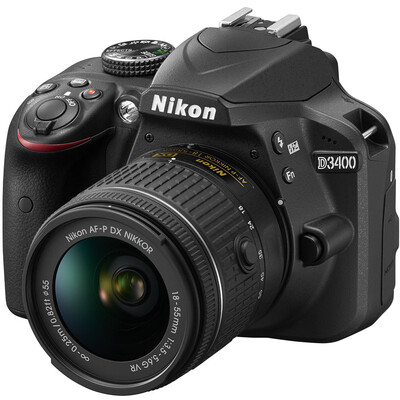 

Nikon D3400 entry SLR camera AF-P DX Nikkor 18-55mm f 35-56G VR anti-shake lens