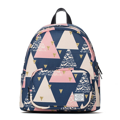 

Mr.ace Homme new shoulder bag female Korean printing mini backpack MR16B0272B dark blue