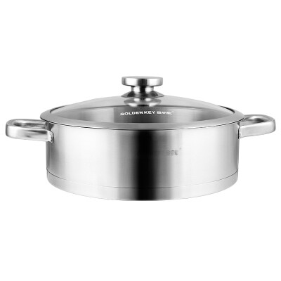 

【Jingdong Supermarket】 Golden Key (GOLDEN KEY) stainless steel bottom decoction pot to still 26cm stew hot pot GK-26K2F