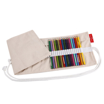 

Faber-castell 50-hole color pencil sharpener pen bag roll cloth canvas pen drawing sketch color pencil pencil bag