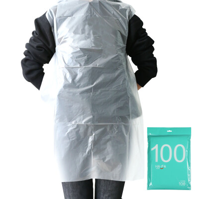 

Smile mother disposable PE apron waterproof anti-oil barbecue apron 100 only installed