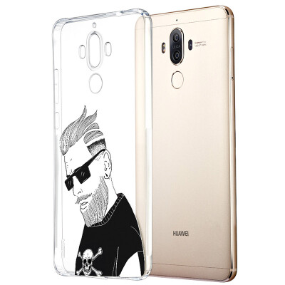 

ESR) Huawei Mate9 phone shell / protective cover silicone transparent anti-drop cartoon soft shell why series punk tide men