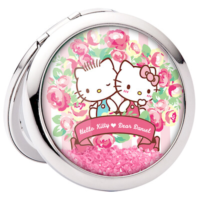 

HELLO KITTY Hello Kitty Makeup Mirror Romantic Creative Gift Birthday Gift Valentine&39s Day Gift Portable Portable KT1601
