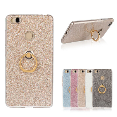 

MOONCASE 2 in 1 Glitter Bling Prints Flexible Soft TPU Protective Case Cover with Ring Holder Kickstand for Xiaomi Mi 4S