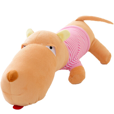 

Depressed pig plush toy dog ​​doll Valentine&39s Day gifts festive gifts cute dress sleeping on the dog lying pink party dogs tail 85cm