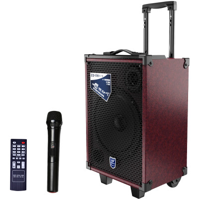 

Double promise SN-10 10 inch bass square dance stick speaker wireless microphone outdoor mobile audio portable high-power loudspeaker deep red