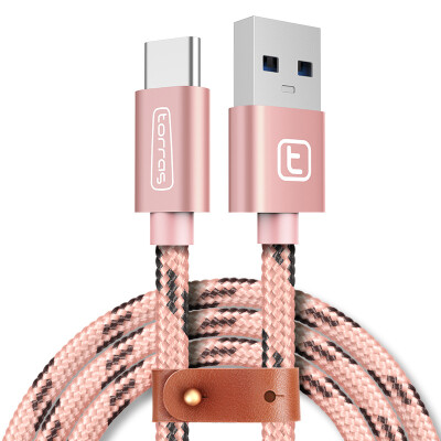 

TURRAS (TORRAS) Andrews data cable charging line for Type-c Huawei p9 glory 8 millet 5 plus 3 generations of music as 1s mobile phone fast charge rose gold (1.5 meters